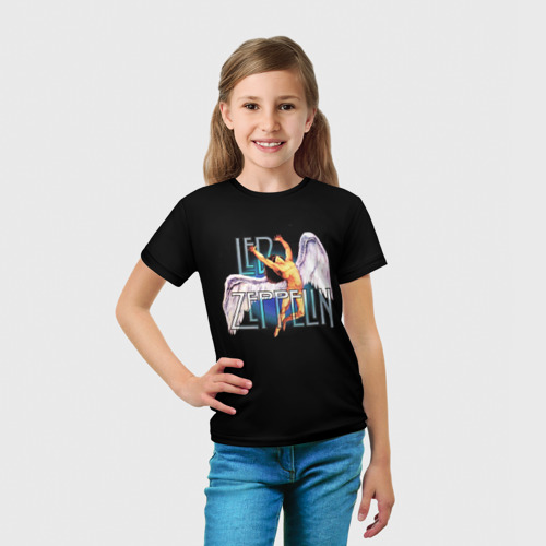 Детская футболка 3D Led Zeppelin Angel, цвет 3D печать - фото 5