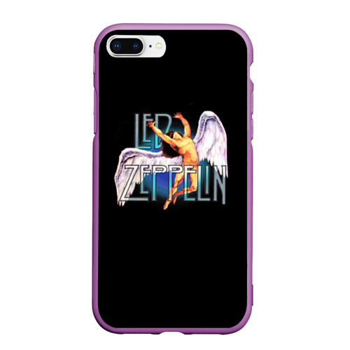 Чехол для iPhone 7Plus/8 Plus матовый с принтом Led Zeppelin Angel, вид спереди #2