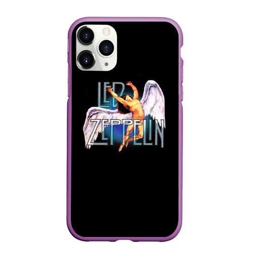 Чехол для iPhone 11 Pro Max матовый Led Zeppelin Angel, цвет фиолетовый