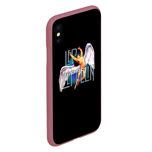 Чехол для iPhone XS Max матовый Led Zeppelin Angel, цвет малиновый - фото 3