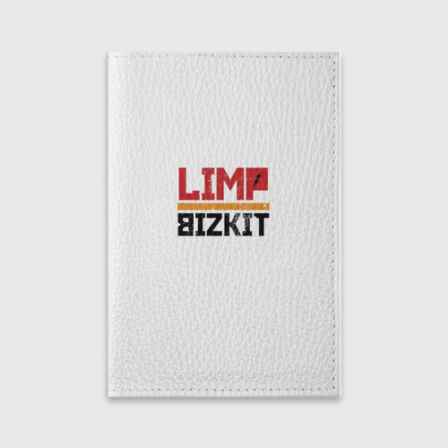 Обложка для паспорта матовая кожа Limp Bizkit Logo, цвет желтый