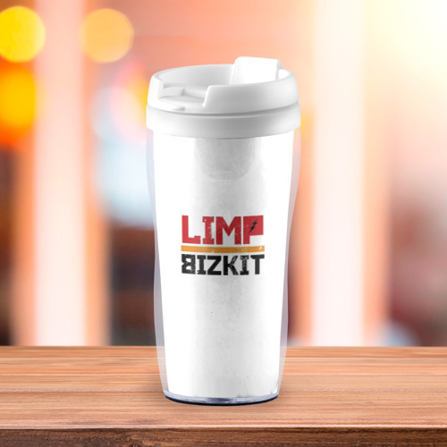 Термокружка-непроливайка Limp Bizkit Logo, цвет белый - фото 3