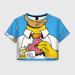 Женская футболка Crop-top 3D Homer