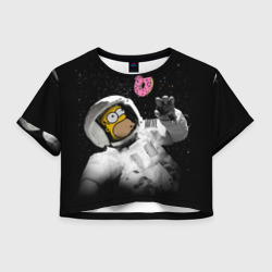 Женская футболка Crop-top 3D Space Homer