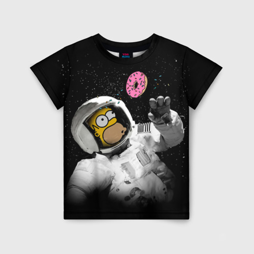 Детская футболка 3D Space Homer, цвет 3D печать