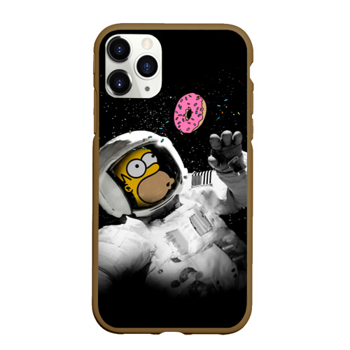 Чехол для iPhone 11 Pro Max матовый Space Homer, цвет коричневый