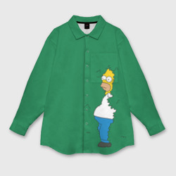 Мужская рубашка oversize 3D Green