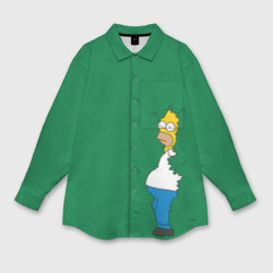 Женская рубашка oversize 3D Green