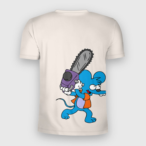 Мужская футболка 3D Slim Itchy & Scratchy, цвет 3D печать - фото 2