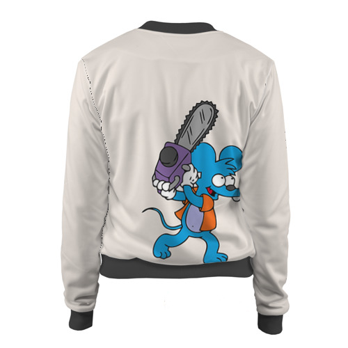 Женский бомбер 3D Itchy & Scratchy, цвет черный - фото 2