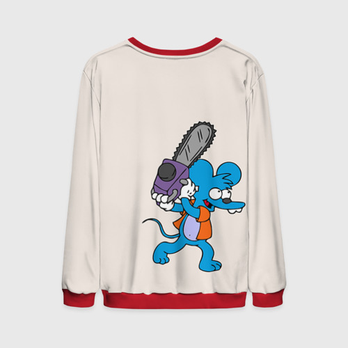 Мужской свитшот 3D Itchy & Scratchy, цвет красный - фото 2