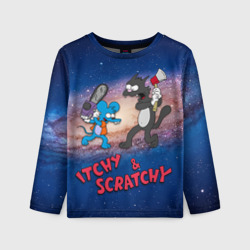 Детский лонгслив 3D Itchy & Scratchy space