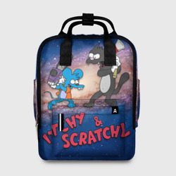 Женский рюкзак 3D Itchy & Scratchy space