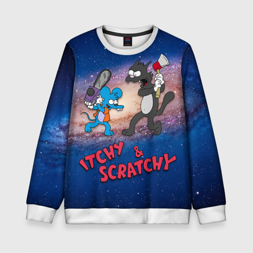 Детский свитшот 3D Itchy & Scratchy space