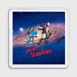 Магнит 55*55 Itchy & Scratchy space