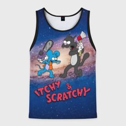 Мужская майка 3D Itchy & Scratchy space