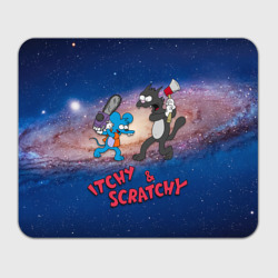 Прямоугольный коврик для мышки Itchy & Scratchy space