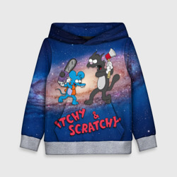 Детская толстовка 3D Itchy & Scratchy space