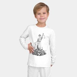 Детская пижама с лонгсливом хлопок Фемида на костях - фото 2