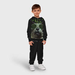 Детский костюм с толстовкой 3D Кот в матрице мем - фото 2