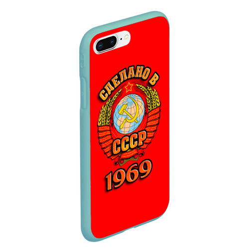 Чехол для iPhone 7Plus/8 Plus матовый Сделано в 1969, цвет мятный - фото 3