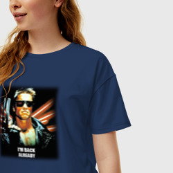Женская футболка хлопок Oversize Терминатор: Я уже вернулся - фото 2