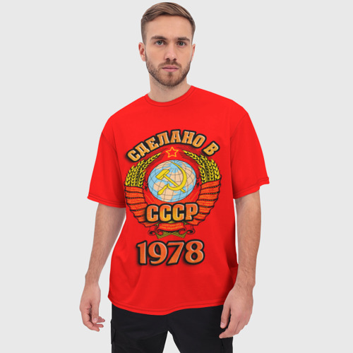 Мужская футболка oversize 3D Сделано в 1978, цвет 3D печать - фото 3