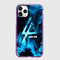 Чехол для iPhone 11 Pro матовый Linkin Park синий дым
