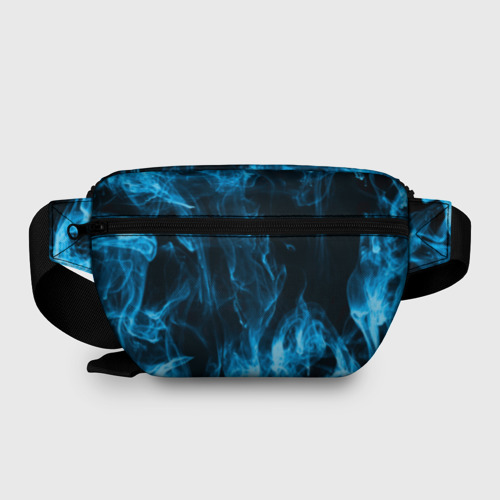 Поясная сумка 3D с принтом Linkin Park синий дым, вид сзади #1