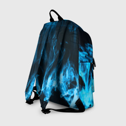 Рюкзак с принтом Linkin Park синий дым для любого человека, вид сзади №1. Цвет основы: белый