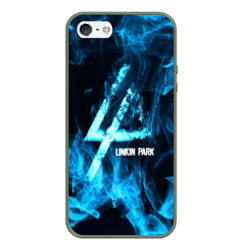 Чехол для iPhone 5/5S матовый Linkin Park синий дым