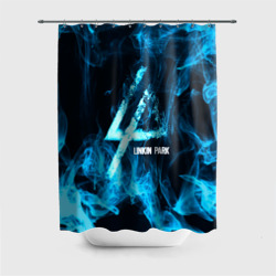 Штора 3D для ванной Linkin Park синий дым