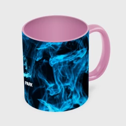 Кружка с полной запечаткой Linkin Park синий дым