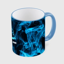 Кружка с полной запечаткой Linkin Park синий дым