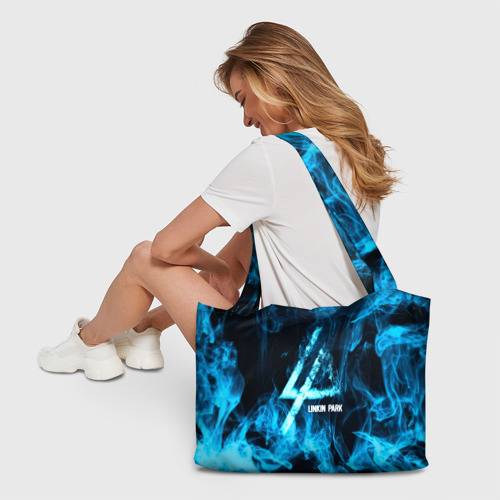 Пляжная сумка 3D Linkin Park синий дым - фото 6
