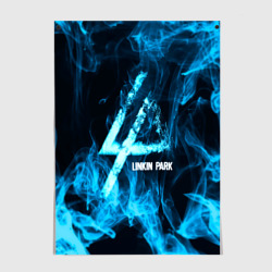 Постер Linkin Park синий дым