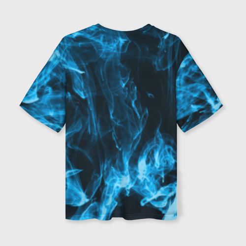 Женская футболка oversize 3D Linkin Park синий дым, цвет 3D печать - фото 2