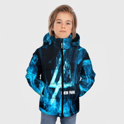 Зимняя куртка для мальчиков 3D Linkin Park синий дым - фото 2