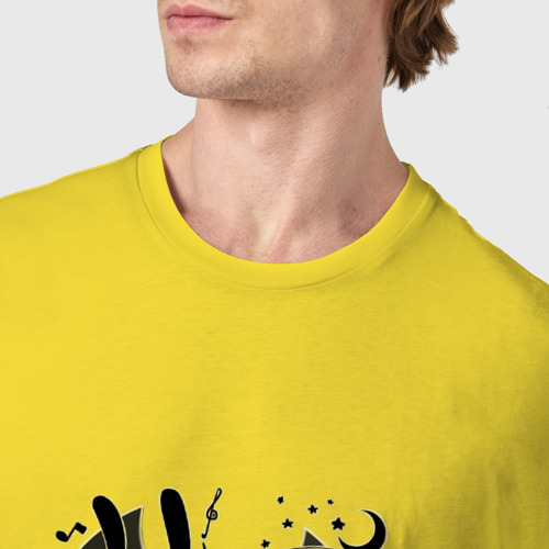 Мужская футболка хлопок Bendy and the ink machine (7), цвет желтый - фото 6