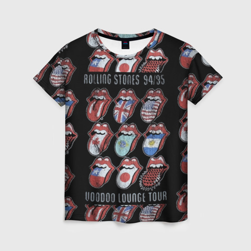 Женская футболка 3D The Rolling Stones, цвет 3D печать