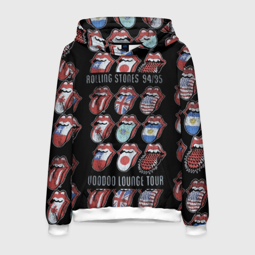 Мужская толстовка 3D The Rolling Stones, цвет белый