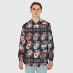 Мужская рубашка oversize 3D The Rolling Stones - фото 2