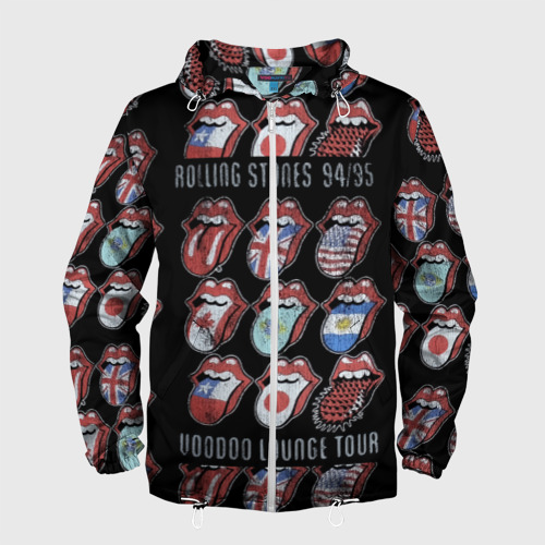 Мужская ветровка 3D The Rolling Stones, цвет белый