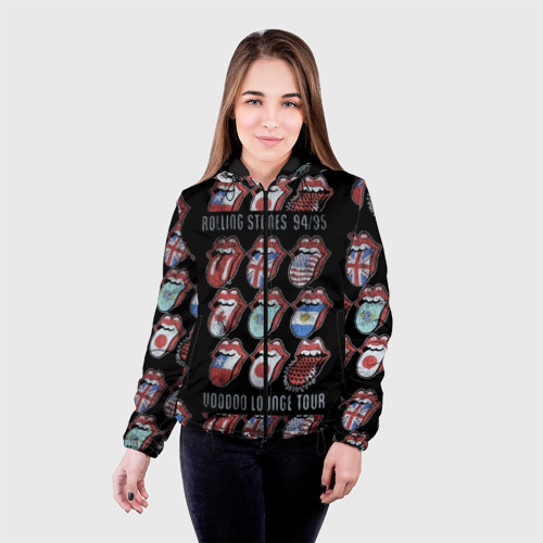 Женская куртка 3D The Rolling Stones, цвет черный - фото 3
