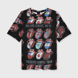 Женская футболка oversize 3D The Rolling Stones