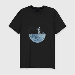Мужская футболка хлопок Slim Стрижет луну