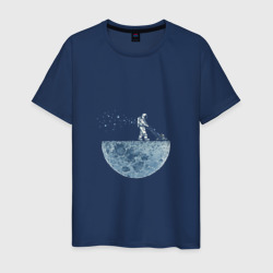Стрижет луну – Мужская футболка хлопок с принтом купить со скидкой в -20%