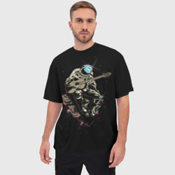 Мужская футболка oversize 3D Космонавт с гитарой - фото 2