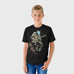 Детская футболка 3D Космонавт с гитарой - фото 2