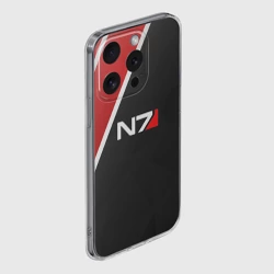 Чехол для iPhone 15 Pro силиконовый с защитой камеры N7 Масс Эффект косплей - фото 2